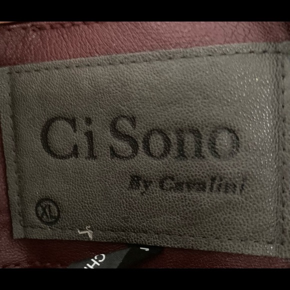 Moto/Bomber jacket in wine - Picture 4 of 10